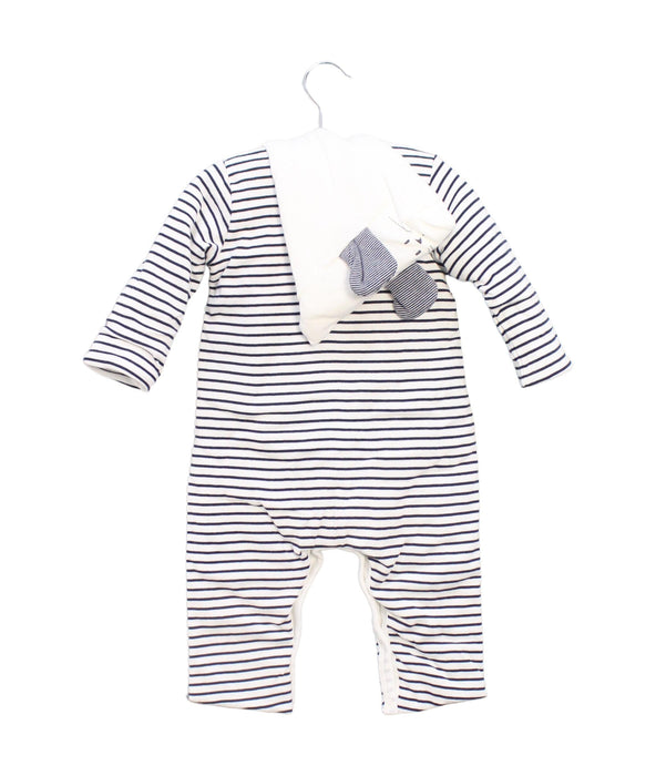 A Black Jumpsuits from Petit Bateau in size 6-12M for boy. (Back View)