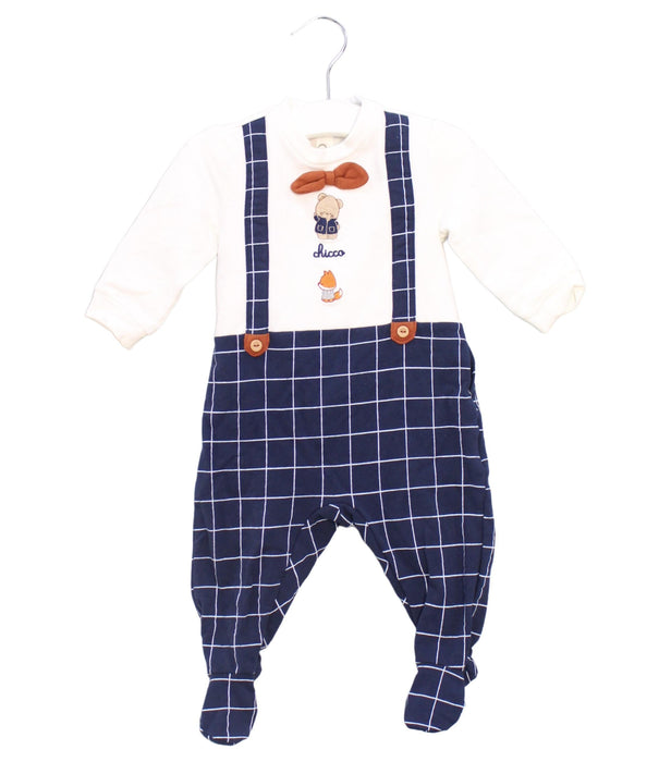A White Onesies from Chicco in size 3-6M for boy. (Front View)