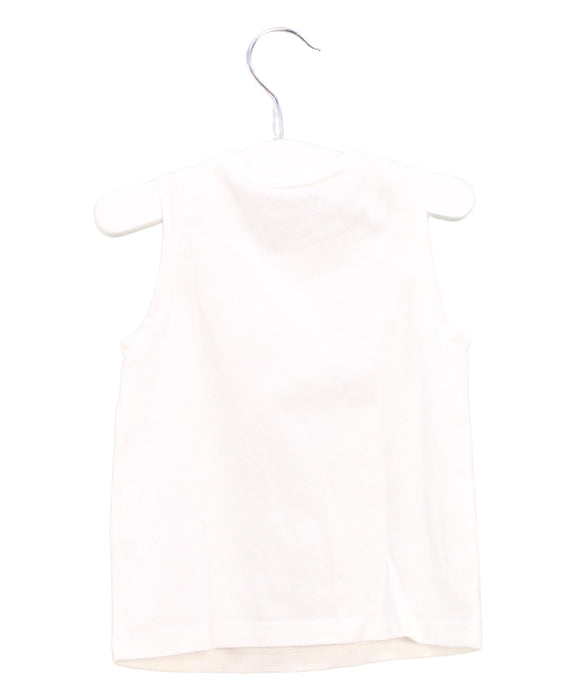 A White Sleeveless Tops from IKKS in size 12-18M for girl. (Back View)