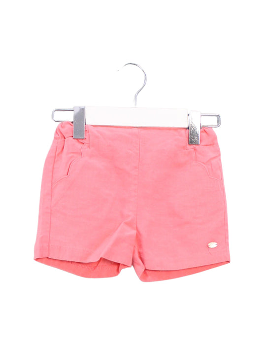 A Pink Shorts from Tartine et Chocolat in size 12-18M for girl. (Front View)