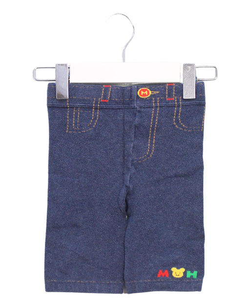 A Navy Shorts from Miki House in size 18-24M for boy. (Front View)