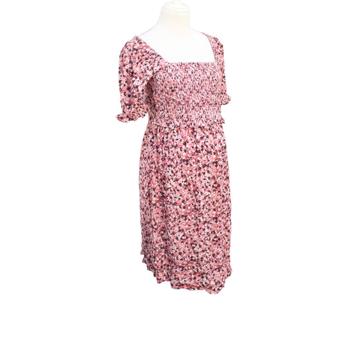 A Pink Short Sleeve Dresses from Seraphine in size S for maternity. (Front View)