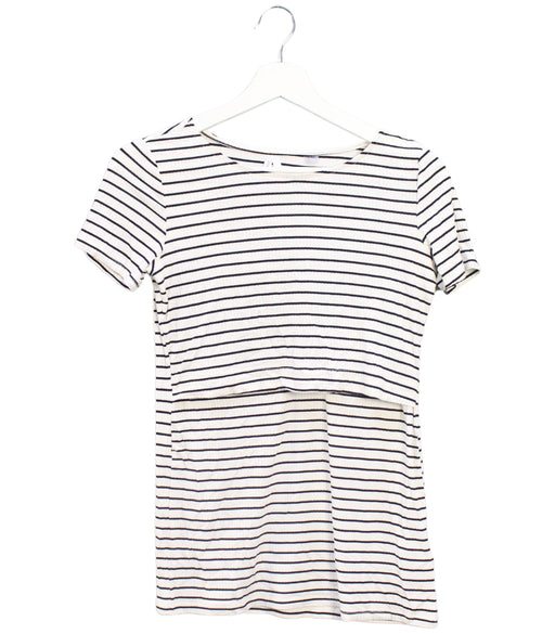 A White Short Sleeve Tops from Seraphine in size S for maternity. (Front View)