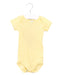 A Yellow Short Sleeve Bodysuits from Petit Bateau in size 3-6M for girl. (Front View)