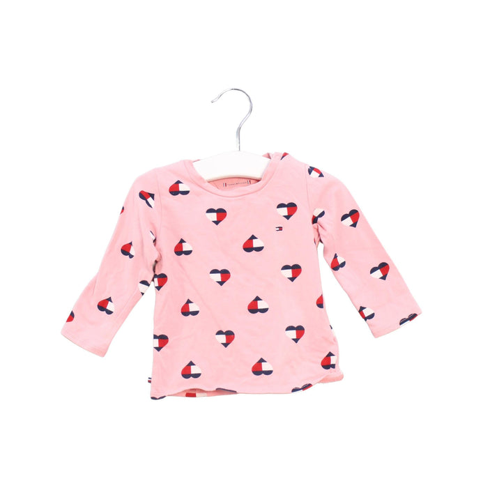 A Pink Long Sleeve Tops from Tommy Hilfiger in size 3-6M for girl. (Front View)