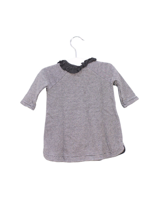 A Grey Long Sleeve Dresses from Petit Bateau in size 0-3M for girl. (Back View)