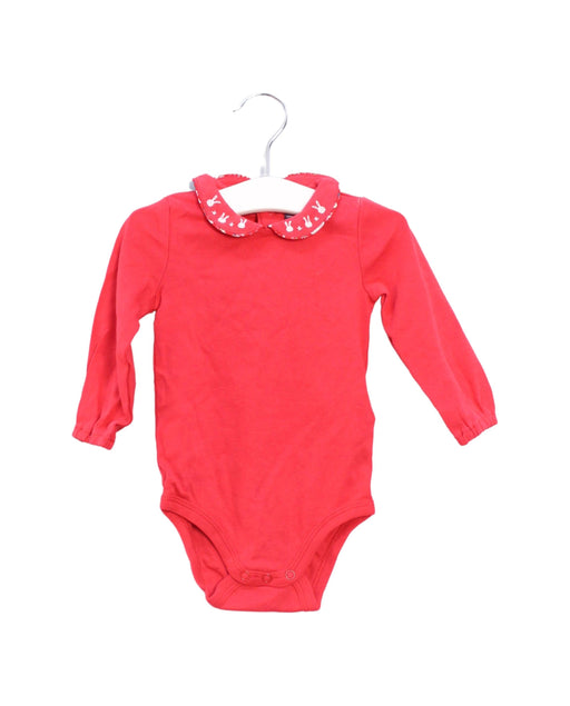 A Red Long Sleeve Bodysuits from Sergent Major in size 3-6M for girl. (Front View)
