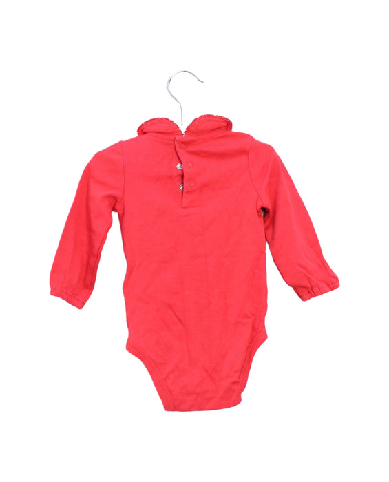 A Red Long Sleeve Bodysuits from Sergent Major in size 3-6M for girl. (Back View)