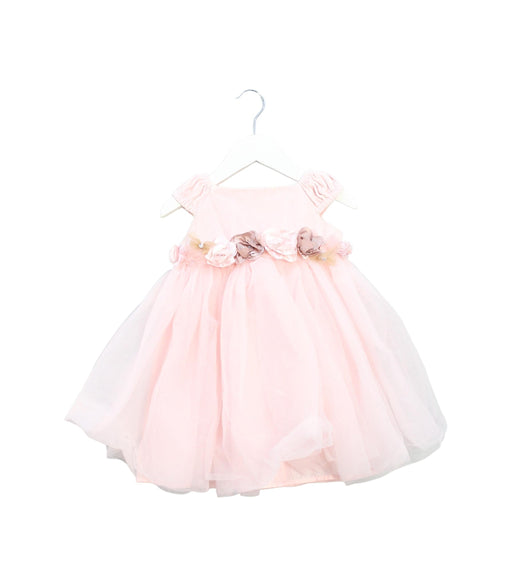 A Pink Short Sleeve Dresses from Baby Biscotti in size 12-18M for girl. (Front View)