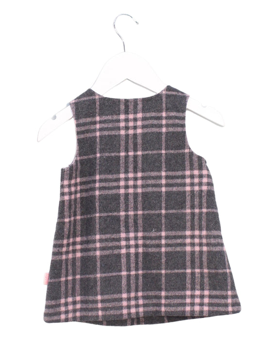 A Grey Sleeveless Dresses from Mides in size 3-6M for girl. (Back View)