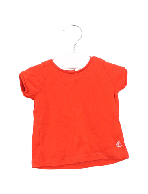 A Orange Short Sleeve T Shirts from Petit Bateau in size 3-6M for girl. (Front View)