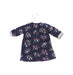 A Navy Long Sleeve Dresses from Petit Bateau in size 0-3M for girl. (Back View)