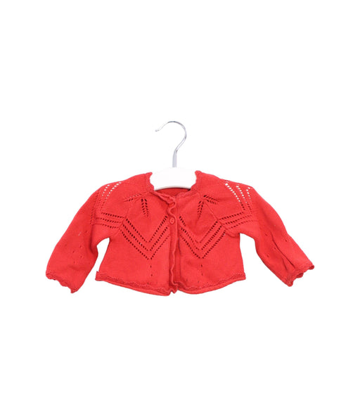 A Red Cardigans from Catimini in size 0-3M for girl. (Front View)