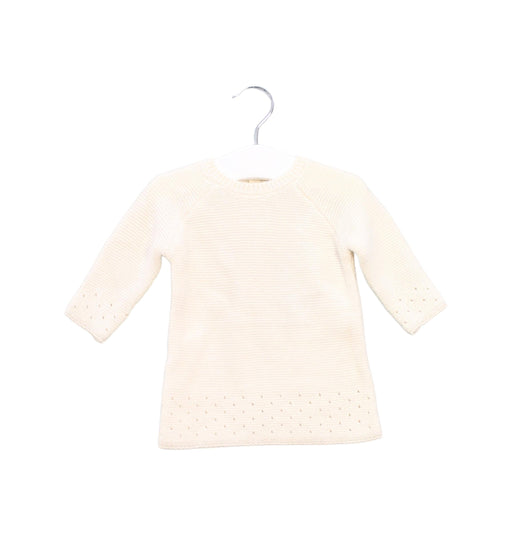 A Ivory Knit Sweaters from Jacadi in size 0-3M for girl. (Front View)