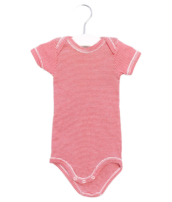 A Red Short Sleeve Bodysuits from DEYROLLE x Petit Bateau in size 3-6M for girl. (Front View)
