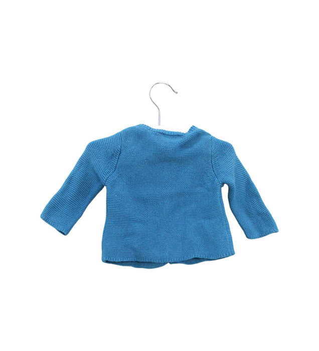 A Blue Cardigans from Jacadi in size 0-3M for girl. (Back View)