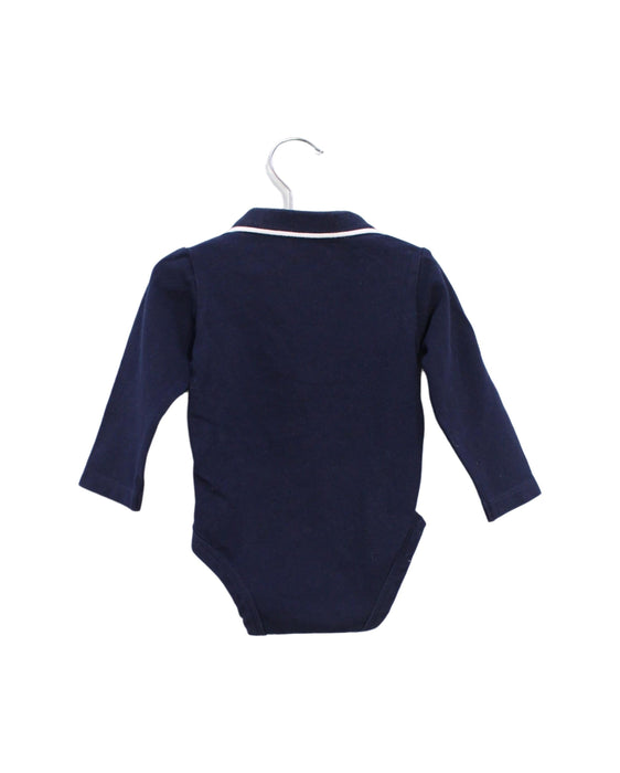 A Navy Long Sleeve Bodysuits from Jacadi in size 6-12M for girl. (Back View)