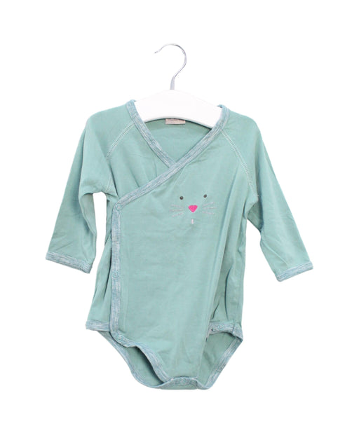 A Teal Long Sleeve Bodysuits from Moulin Roty in size 12-18M for boy. (Front View)