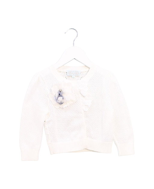 A White Cardigans from Nicholas & Bears in size 4T for girl. (Front View)