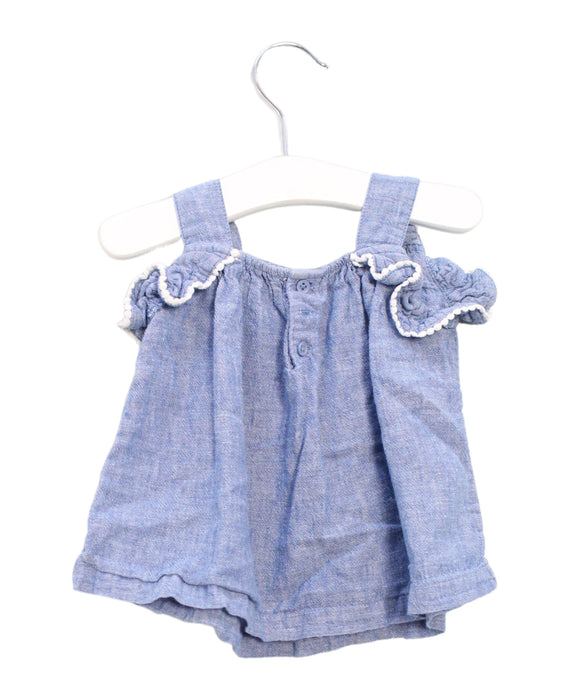 A Blue Sleeveless Tops from Country Road in size 3-6M for girl. (Back View)