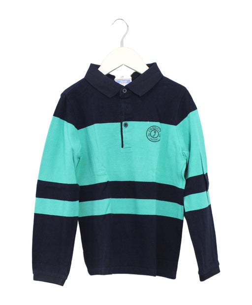 A Green Long Sleeve Polos from Jacadi in size 8Y for boy. (Front View)