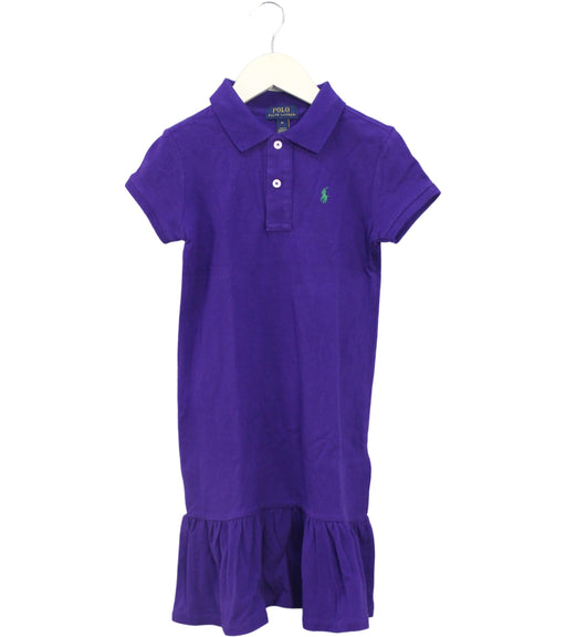 A Purple Short Sleeve Dresses from Polo Ralph Lauren in size 6T for boy. (Front View)