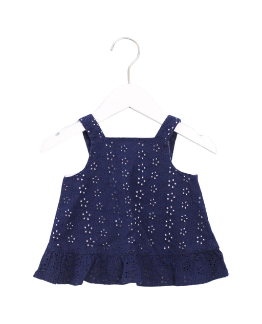 A Blue Sleeveless Tops from Janie & Jack in size 12-18M for girl. (Front View)