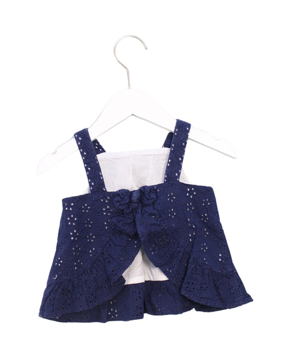 A Blue Sleeveless Tops from Janie & Jack in size 12-18M for girl. (Back View)