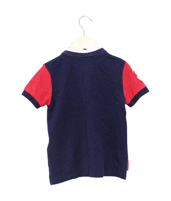 A Red Short Sleeve Polos from Polo Ralph Lauren in size 2T for boy. (Back View)