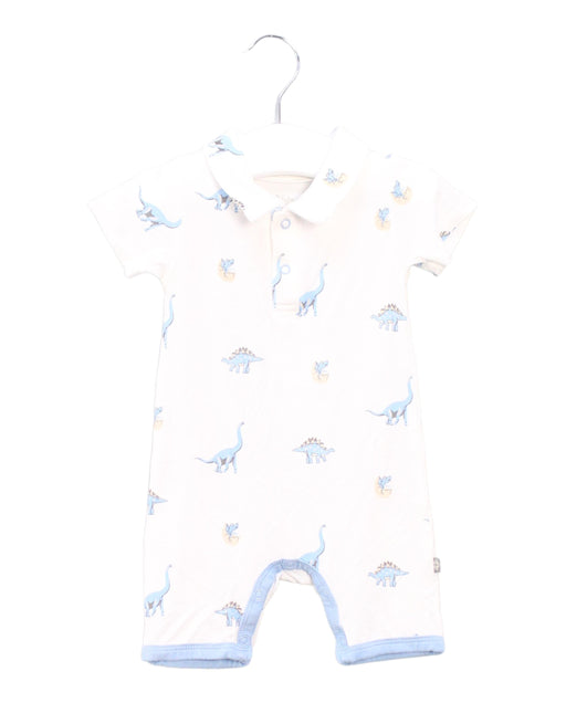 A White Short Sleeve Rompers from Kyte Baby in size 0-3M for boy. (Front View)