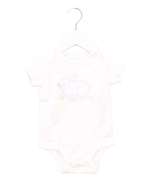 A White Short Sleeve Bodysuits from Ralph Lauren in size 3-6M for boy. (Front View)