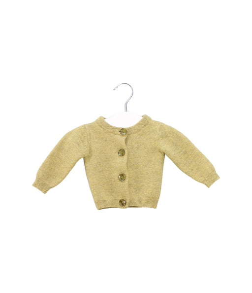 A Green Cardigans from Caramel in size 0-3M for girl. (Front View)