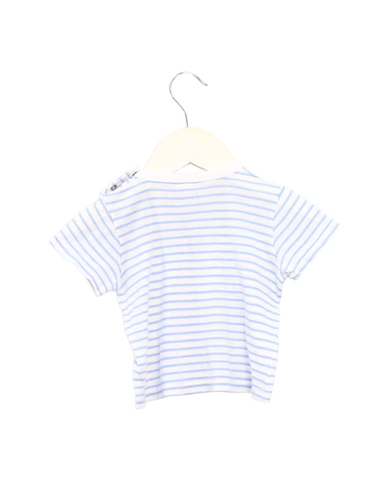 A Blue Short Sleeve T Shirts from Petit Bateau in size 3-6M for girl. (Back View)