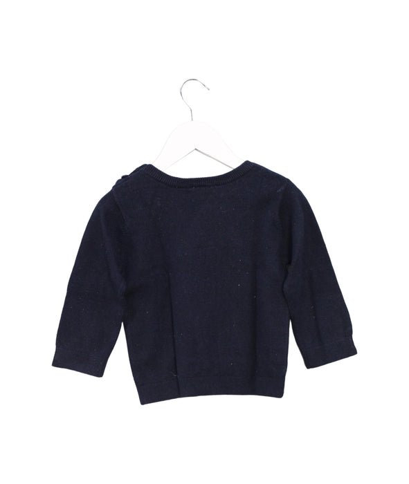 A Navy Knit Sweaters from Jacadi in size 12-18M for boy. (Back View)