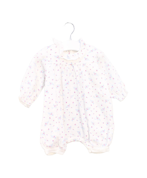 A White Long Sleeve Rompers from Petit Bateau in size 3-6M for girl. (Front View)