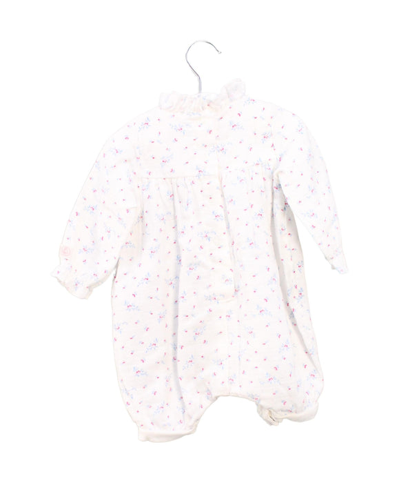 A White Long Sleeve Rompers from Petit Bateau in size 3-6M for girl. (Back View)