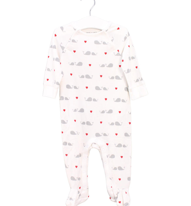 A White Onesies from Janie & Jack in size 6-12M for boy. (Front View)