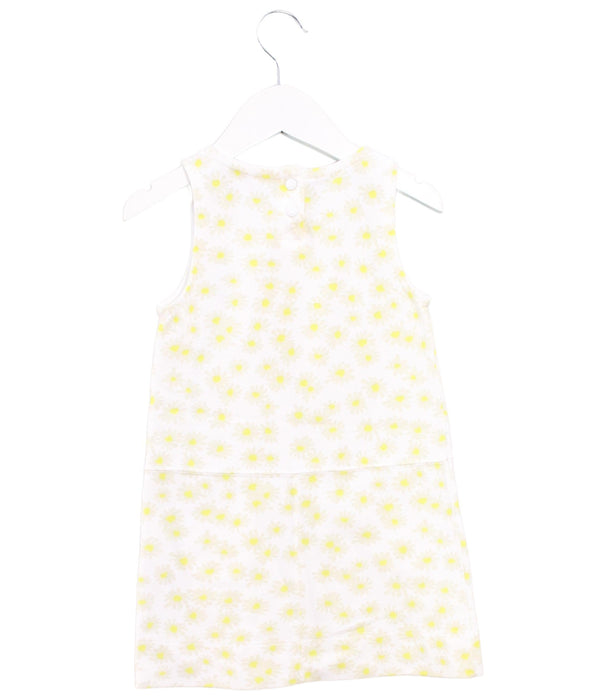 A Yellow Sleeveless Dresses from Petit Bateau in size 4T for girl. (Back View)