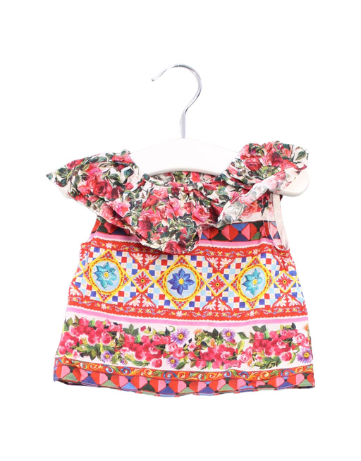 A Pink Sleeveless Tops from Dolce & Gabbana in size 6-12M for girl. (Front View)