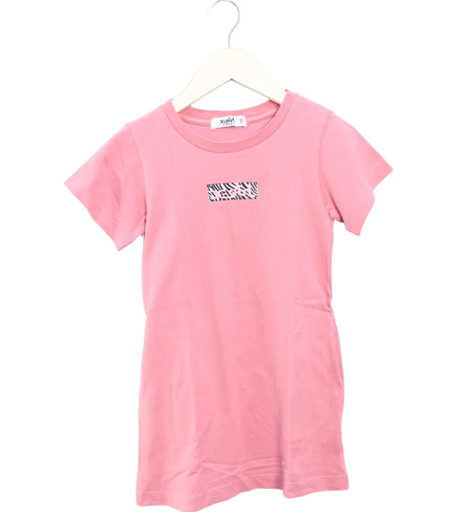 A Pink Short Sleeve Dresses from X-Girl Stages in size 4T for girl. (Front View)
