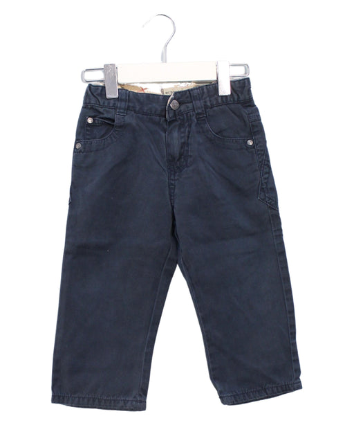 A Navy Casual Pants from Burberry in size 6-12M for boy. (Front View)
