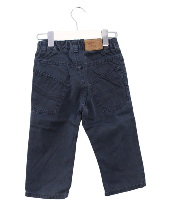 A Navy Casual Pants from Burberry in size 6-12M for boy. (Back View)