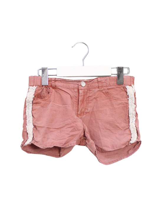 A Pink Shorts from Velveteen in size 6T for girl. (Front View)