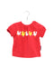 A Red Short Sleeve T Shirts from Polarn O. Pyret in size 0-3M for girl. (Front View)