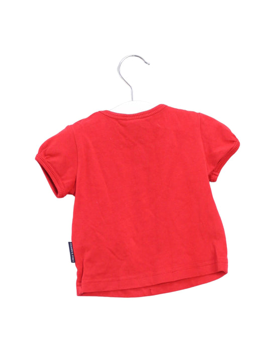 A Red Short Sleeve T Shirts from Polarn O. Pyret in size 0-3M for girl. (Back View)