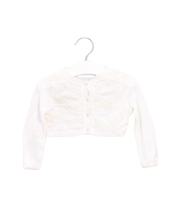 A White Cardigans from Blumarine in size 6-12M for girl. (Front View)