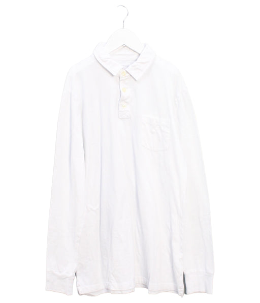 A White Long Sleeve Polos from Crewcuts in size 14Y for boy. (Front View)