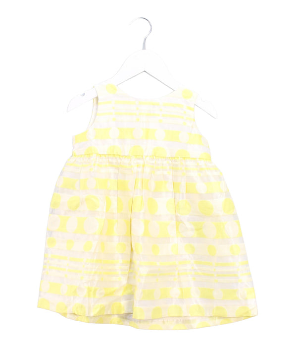 A Yellow Sleeveless Dresses from Kingkow in size 18-24M for girl. (Front View)