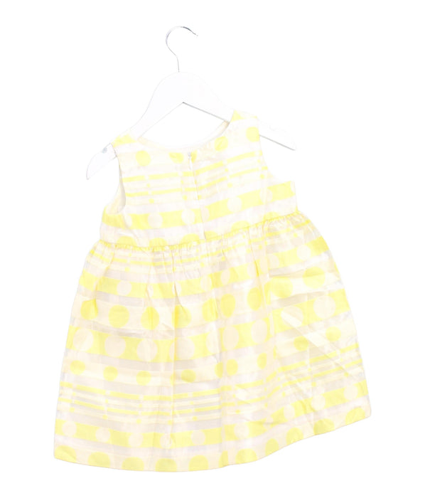 A Yellow Sleeveless Dresses from Kingkow in size 18-24M for girl. (Back View)