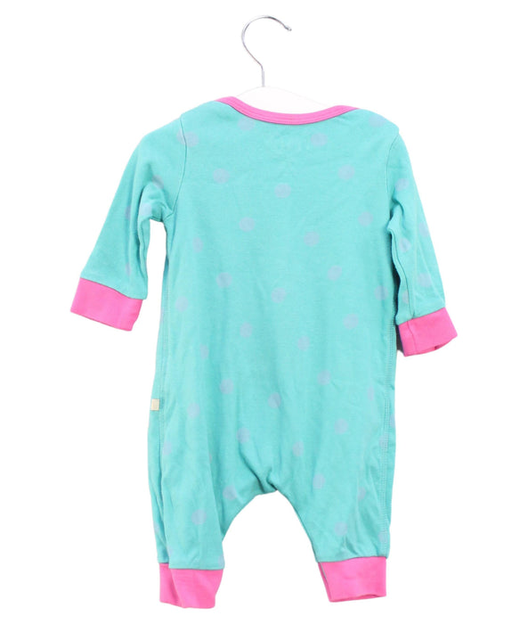 A Blue Long Sleeve Jumpsuits from Frugi in size 0-3M for girl. (Back View)